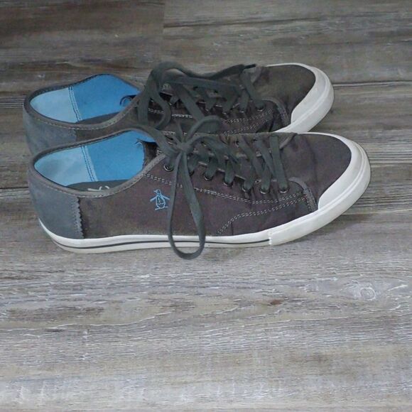 Original Penquin Men's gray boat loafters Sz 9 - Picture 4 of 6